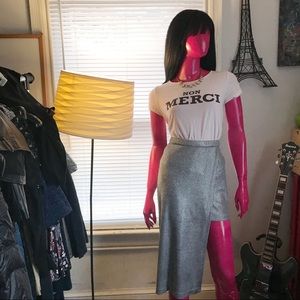 Zara Trafaluc Collection Silver One Leg Skirt